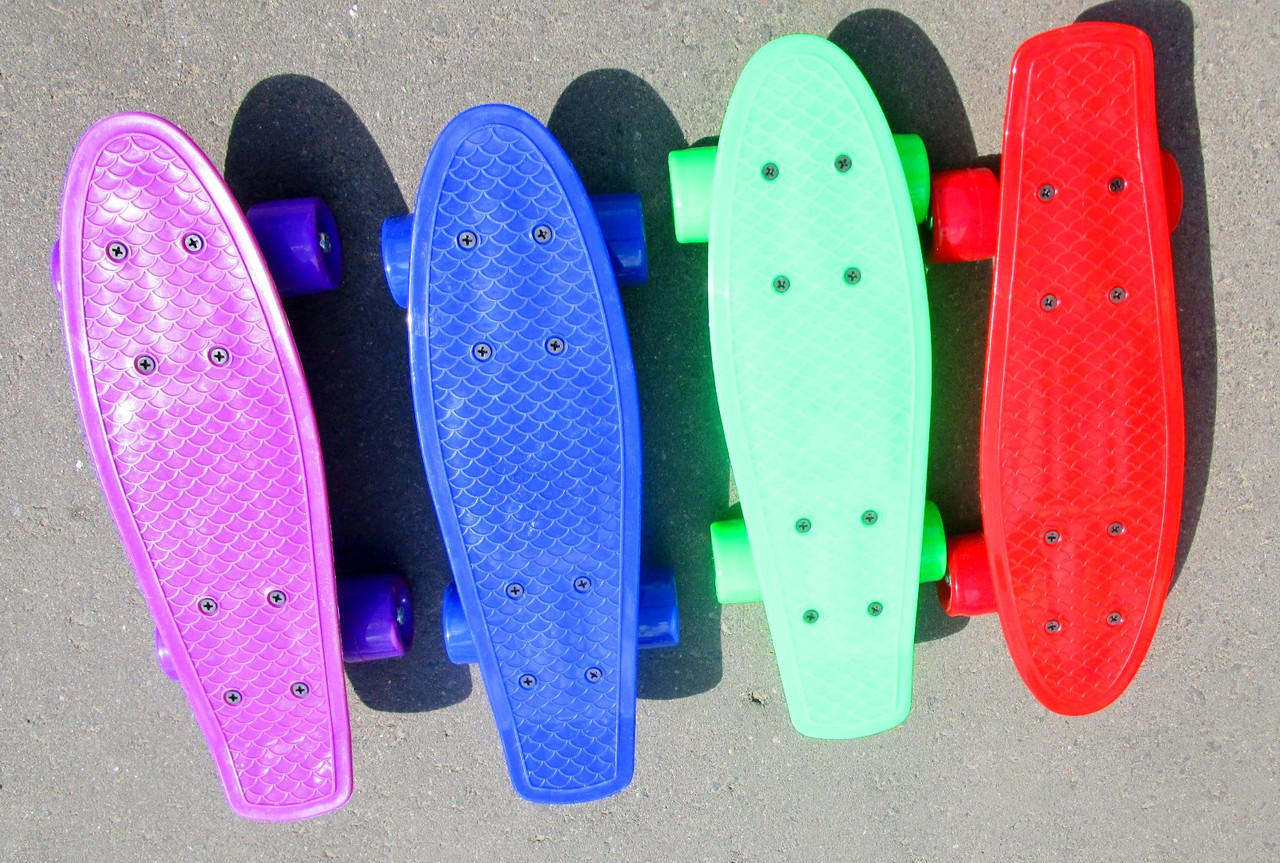 Детский скейтборд мини (пенниборд)40см черный цвет металлическая - фото 2 - id-p40756440
