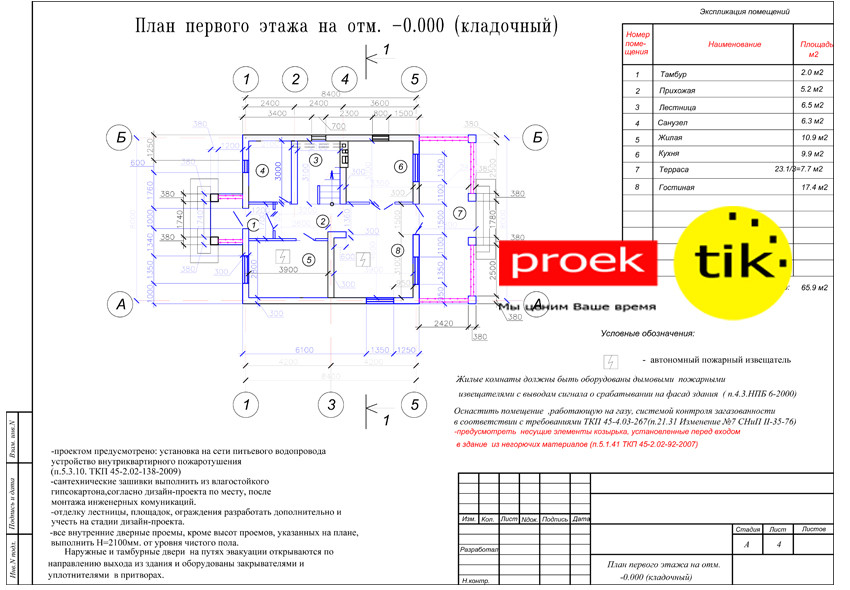 Готовый проект жилого дома  для строительства и согласования