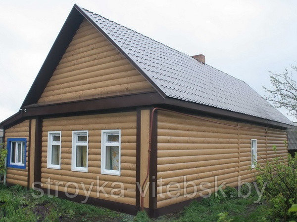 Металлический сайдинг под бревно Блок-хаус покрытие Velur® - фото 3 - id-p40912021