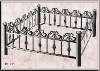 Кованая ограда на могилу