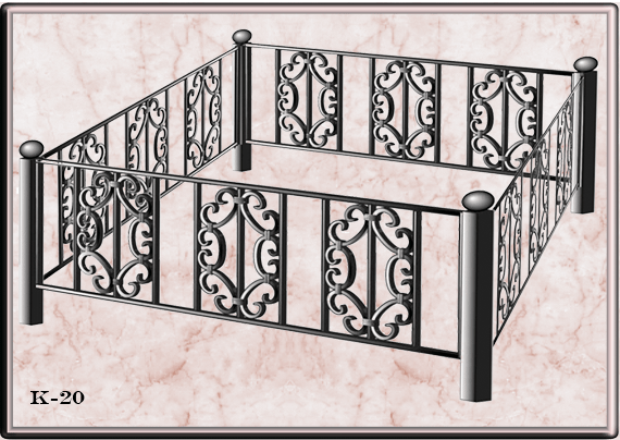 Оградка на могилу. Ковка.