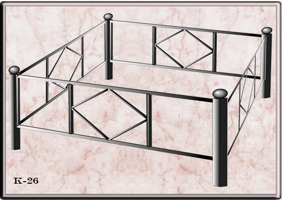 Ограда на могилу. Сварная.