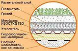 Гидроизоляционная мембрана Изостуд ГЕО 2х20м. Профилированные мембраны Изостуд (ISOSTUD), фото 8