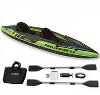 Лодка, байдарка двухместная INTEX Challenger K2 Kayak 68306, 251x76x38см