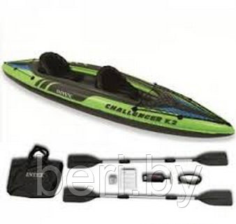 Лодка, байдарка двухместная INTEX Challenger K2 Kayak 68306, 251x76x38см - фото 1 - id-p41274153