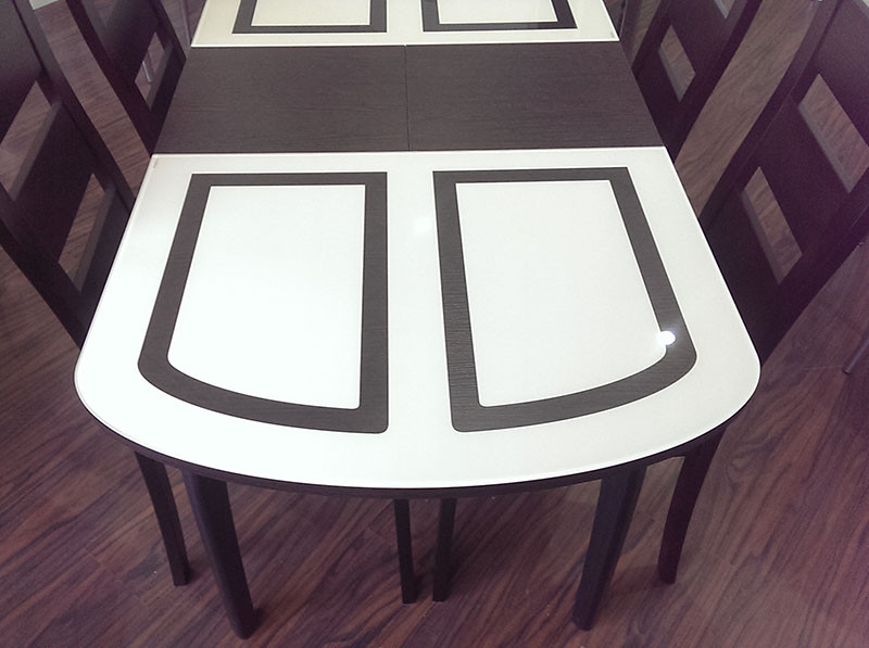 Стол кухонный Портофино с графическим рисунком (ножки дерево) - фото 3 - id-p41284087