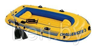 Надувная лодка 3-х местная INTEX Challenger 3 Set, весла, насос, арт.68370