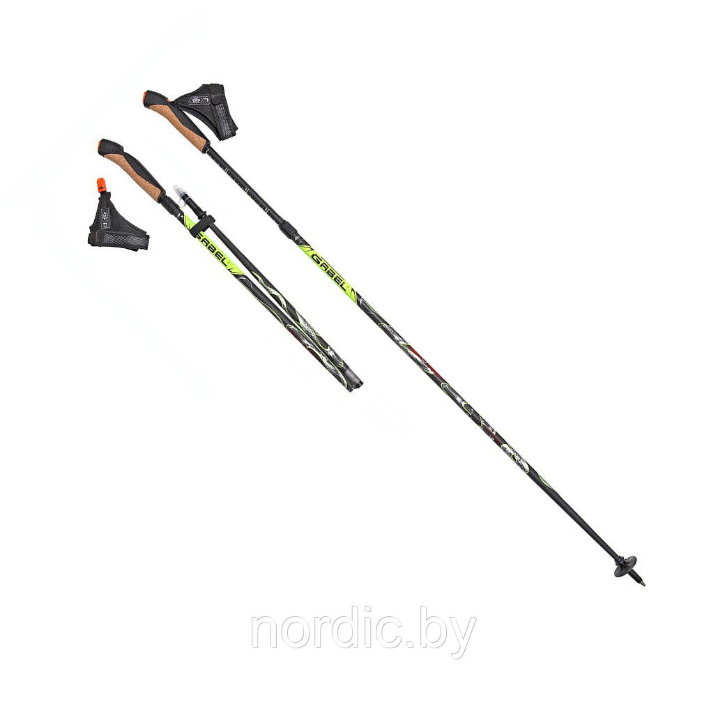 Палки складные Gabel Cobra Re-Volution 3S, карбон 100%