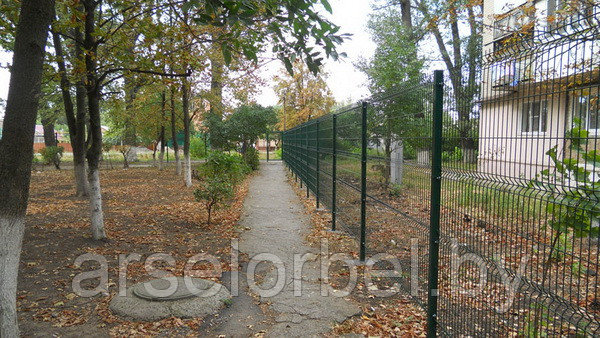 Панель евроограждения 3D 2040x2500 d 4 Оцинк - фото 10 - id-p56928940