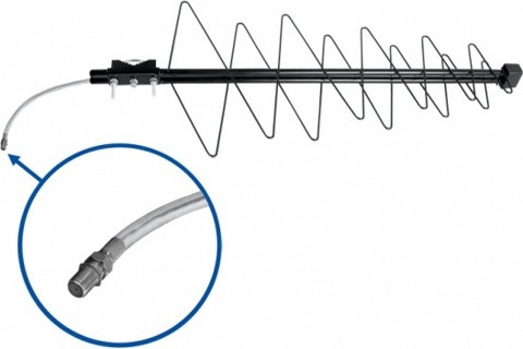 Антенна наружная ТВ ДМВ "Дельта Н111-03F"с F-коннектором (АТИГ-5.1.21-60) (усилен. 9,0 дБ, сталь)