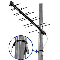Антенна наружная ДМВ "Дельта Н111-02F" с F-коннектором (АТИГ-5.1.21-60.07) (усилен. 8,5 дБ, сталь)