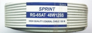 Коаксиальный кабель RG-6SAT 48W12SS (бухта 100м) (GM) - фото 1 - id-p40070139