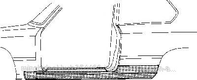 Порог кузова левый BMW 3(E30) 11.82-12.90 2дв - фото 1 - id-p41768128