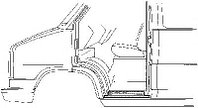 Порог кузова (под переднюю дверь) правый FIAT DUCATO 82-94