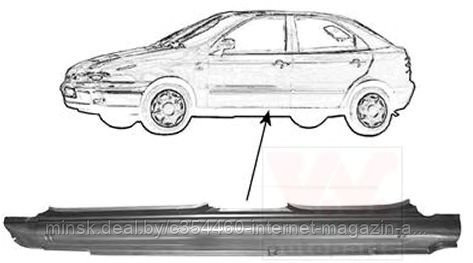 Порог кузова левый FIAT BRAVA/BRAVO/MAREA 95- 4дв