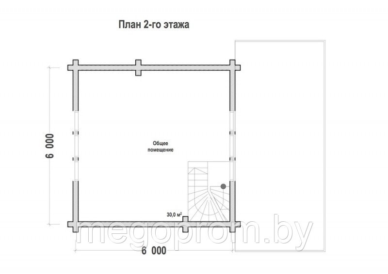 Баня из клееного бруса 6 на 8,5 (75.36 м²) - фото 4 - id-p41833860