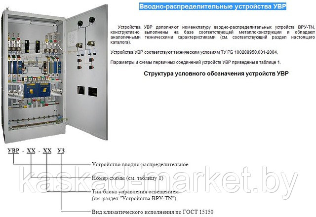 Шкаф силовой вводно-распределительный РУ-1 - фото 3 - id-p1476336