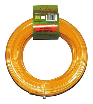 Леска для триммера 2.7мм (15м) (с сечением квадрат)