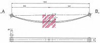 Рессора передняя 2-ух листовая Мерседес Атего 1015-1229 (в сборе)