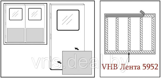 Лента клейкая двухсторонняя пеноакриловая 3M VHB 5952, черная, 12 мм х 33 м