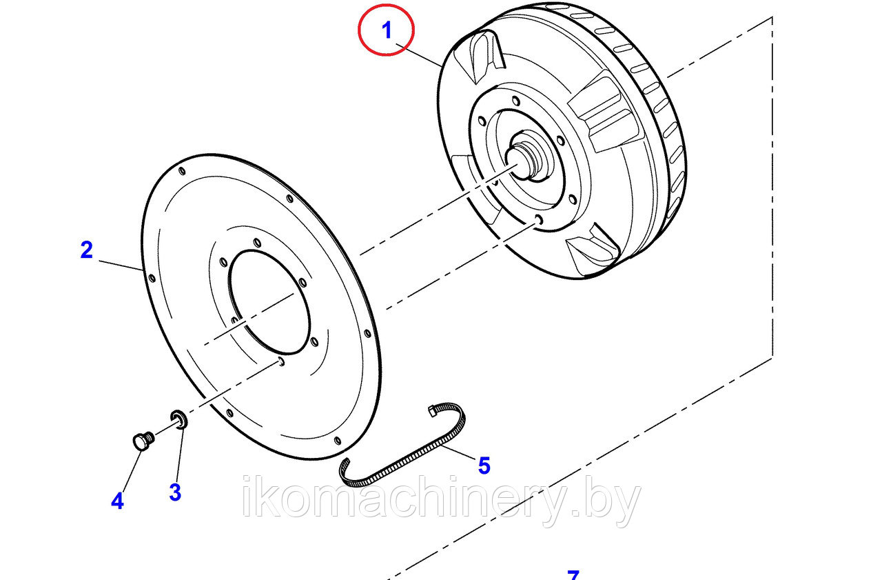 ГИДРОТРАНСФОРМАТОР KOMATSU WB93/97R/S-2, б/у