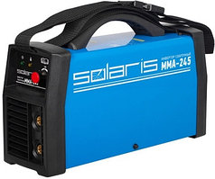 Сварочный инвертор Solaris MMA-245 + AK, 5,7 кВт, 5-240А, 1.6-5.0 мм, 5 кг, шиток сварщика