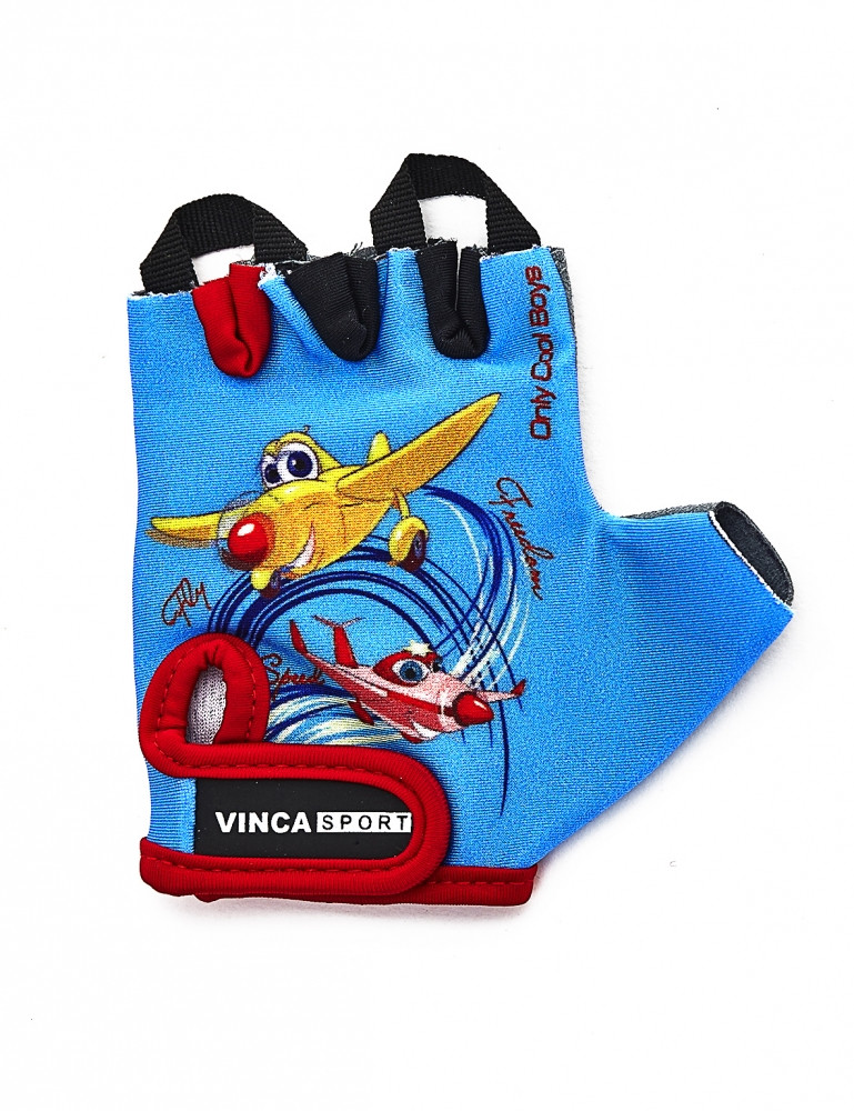 Велоперчатки детские Vinca sport VG 935 child plane red - фото 1 - id-p37133351