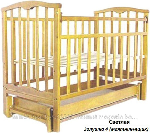 Кроватка для новорожденных -маятник + ящик. Акция - 17%. Разные расцветки. Доставка Бесплатная.1-2 - фото 4 - id-p41928040