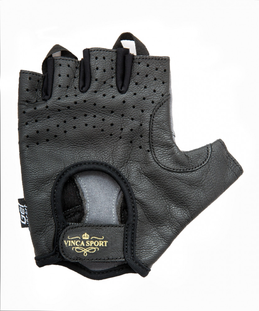 Велоперчатки кожаные Vinca sport VG 946 Royal man
