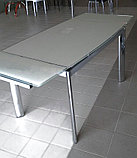 Стол стеклянный  раздвижной В100-86. Обеденный стол трансформер., фото 7