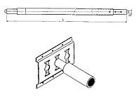 Распорная штанга для фиксации перевозимых грузов в жесткостенных фургонах 2.10-2.6