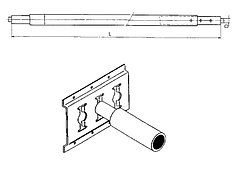 Распорная  штанга для фиксации перевозимых грузов в жесткостенных фургонах 2.10-2.6
