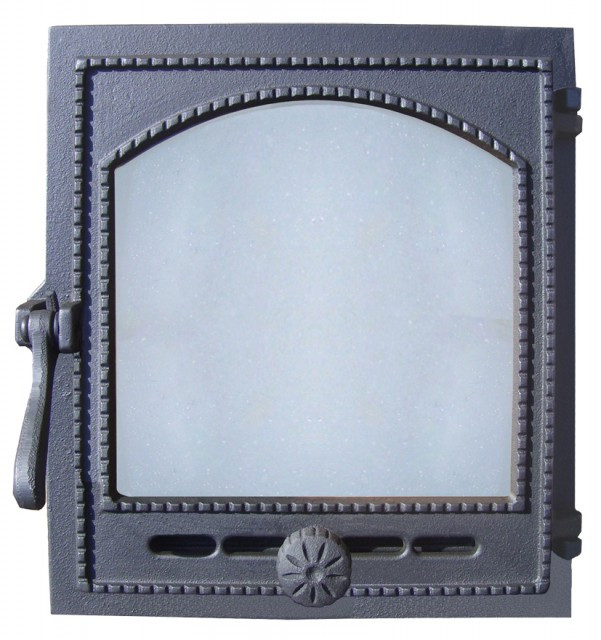 Дверка топочная герм. "Онего" крашеная со стеклом ДТГ-8АС RLK 6210, фото 1