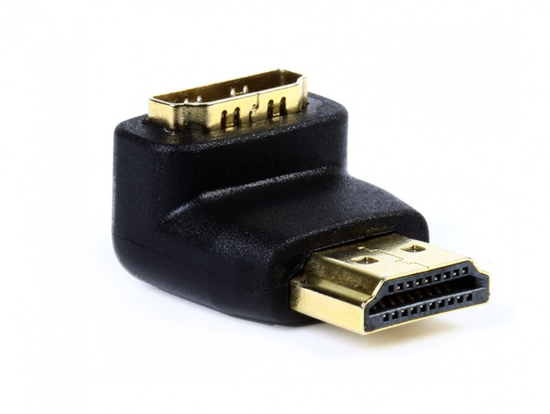 Адаптер HDMI M — F, угловой разъем