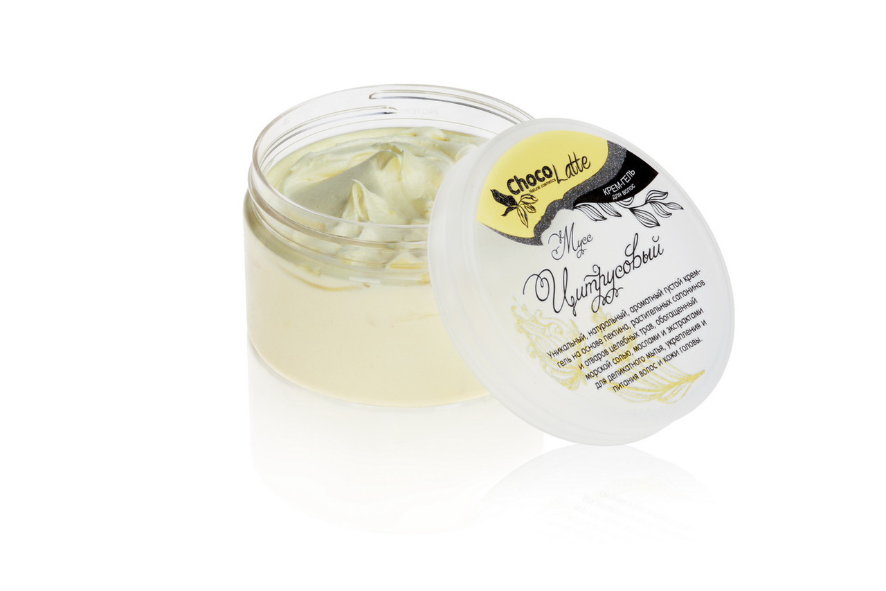 Гель-крем для мытья волос мусс цитрусовый с соком и эфирным маслом лимона, 280 мл. (ChocoLatte)