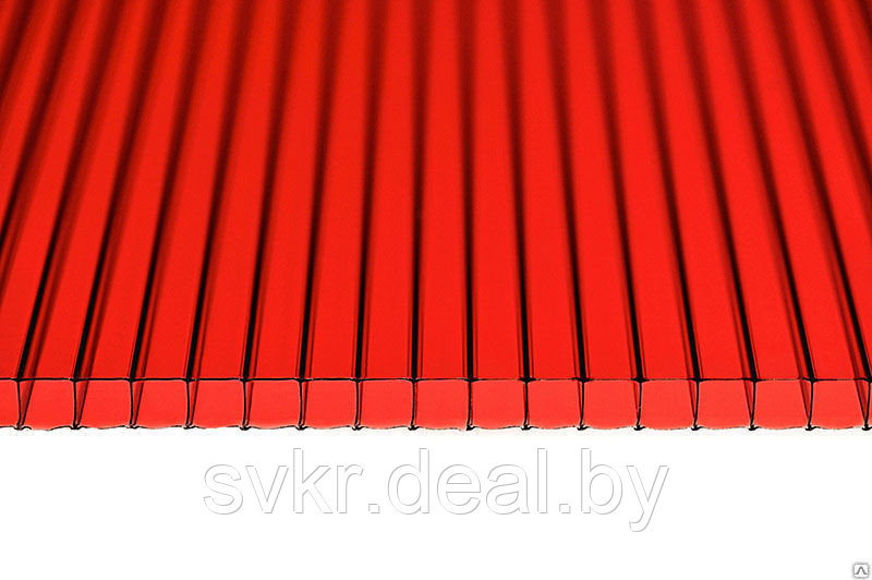 Поликарбонат 4 мм красный 2,1x6м
