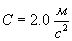 С = 2.0 м/с2
