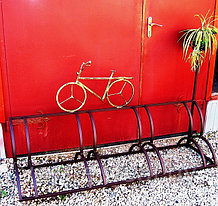 Велопарковка на 4 места с цветочницей
