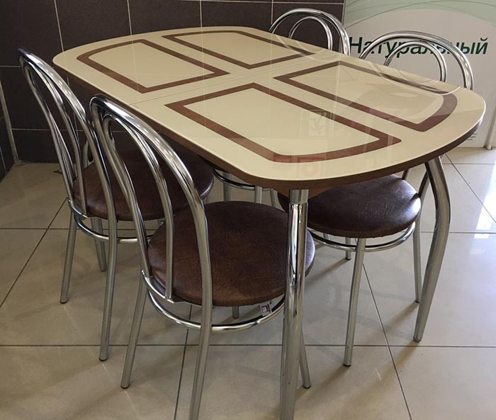 Стол кухонный Портофино с графическим рисунком - фото 1 - id-p41254997