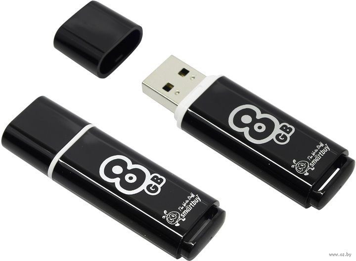 USB флеш-диск SmartBuy 8GB Glossy series Black