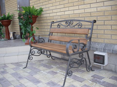 Садовая скамейка для дома и дачи. Ковка. - фото 1 - id-p42657808