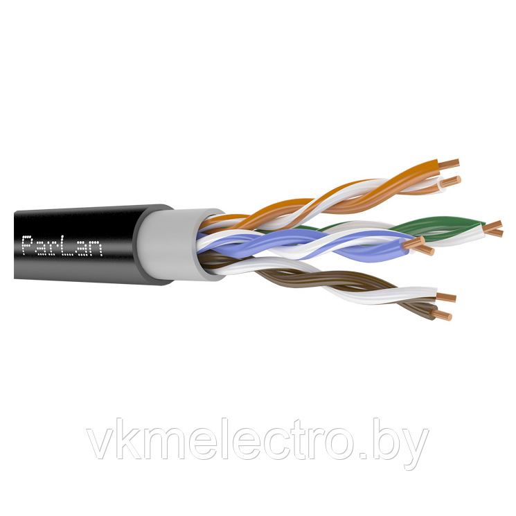 Сетевой кабель (витая пара) U/UTP Cat 5e 4х2х0,52 PVC/PE - фото 1 - id-p42711953