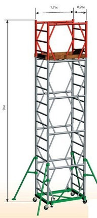 Вышка-тура Радиан-Альфа (рабочая площадка 1,7х0,9 м), фото 2