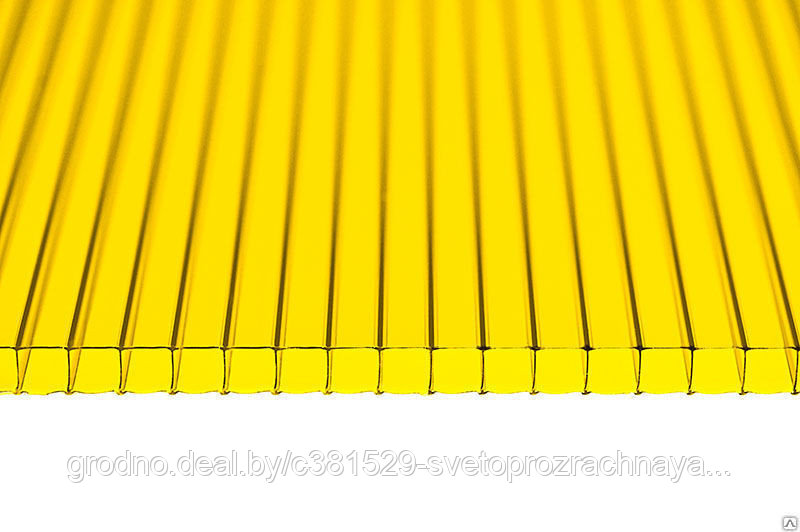 Поликарбонат 8мм желтый(2,1x6м) - фото 1 - id-p42245158