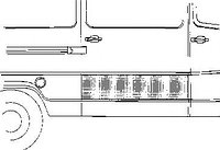 Панель ремонтная двери (нижняя часть) MERCEDES L 207- 410 1977-