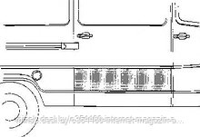 Панель ремонтная  двери (нижняя часть) MERCEDES L 207- 410 1977-