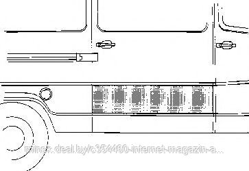 Панель ремонтная двери (нижняя часть) MERCEDES L 207- 410 1977- - фото 1 - id-p42841615