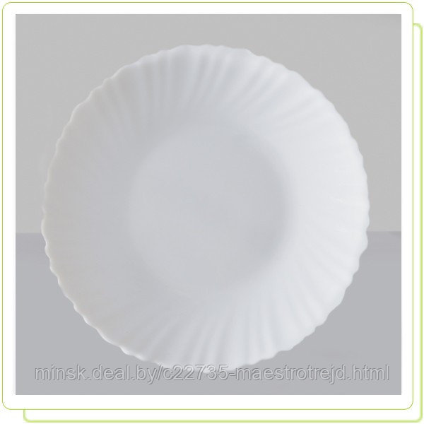 Тарелка White жаропрочное стекло 22,5 см Mr-30968-03 Maestro - фото 1 - id-p25379468