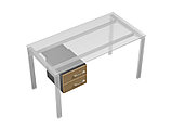 Мебельный каркас П-образная опора для стола "КВАДРО" 800-720мм, фото 6