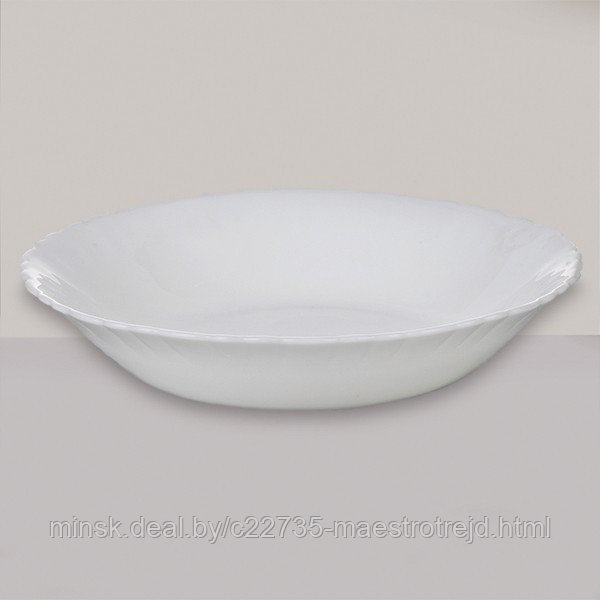 Тарелка глубокая White-2 жаропрочное стекло 17,5 см Mr-30771-11 Maestro